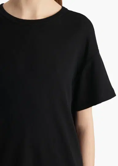 Khaite Maeve T-Shirt In Black Silk Cashmere Jersey | Thumbnail 6 Khaite Maeve T-Shirt In Black Silk Cashmere Jersey | Thumbnail 6