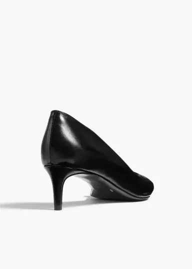 Khaite Jett D'orsay Low Pump In Black Glazed Leather | Thumbnail 3