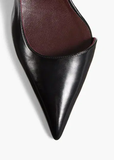 Khaite Jett D'orsay Low Pump In Black Glazed Leather | Thumbnail 4