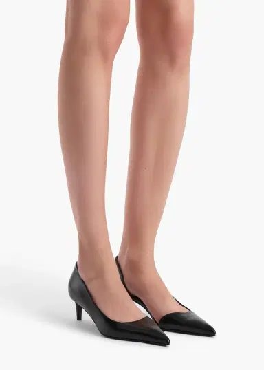 Khaite Jett D'orsay Low Pump In Black Glazed Leather | Thumbnail 5