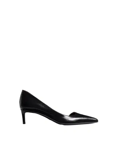 Khaite Jett D'orsay Low Pump In Black Glazed Leather | Thumbnail 1