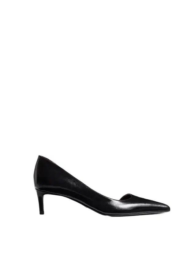 Khaite Jett D'orsay Low Pump In Black Glazed Leather