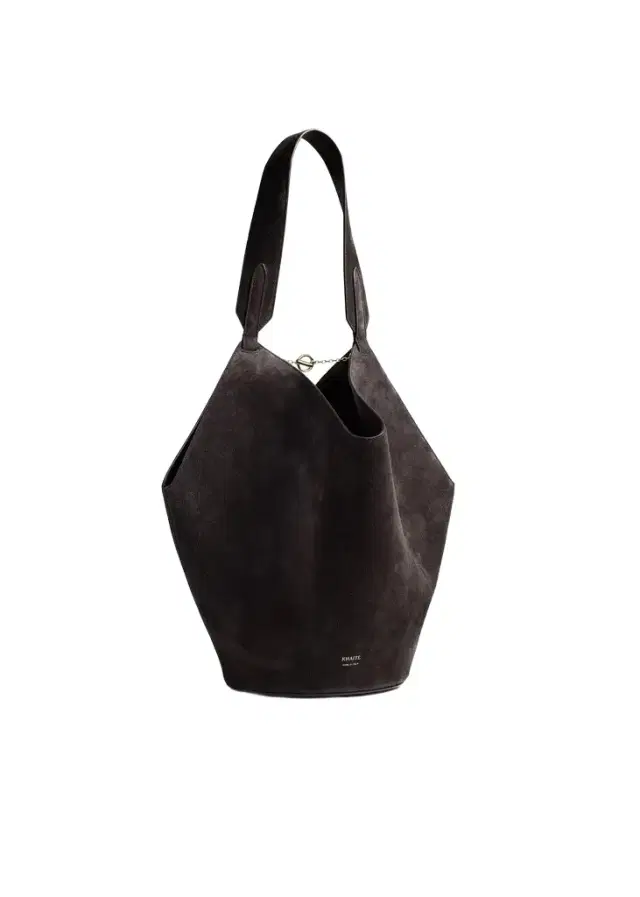 Khaite Small Lotus Tote In Dark Brown Suede