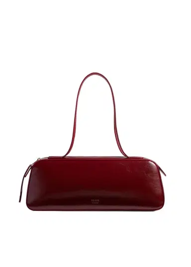 Khaite Simona Shoulder Bag In Oxblood Crackle Patent Leather | Thumbnail 1