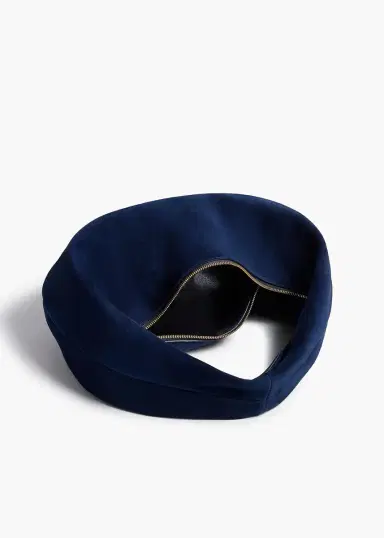 Khaite Medium Olivia Hobo In Midnight Suede | Thumbnail 4