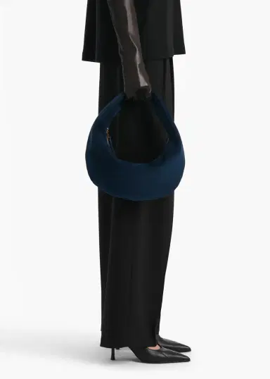 Khaite Medium Olivia Hobo In Midnight Suede | Thumbnail 5
