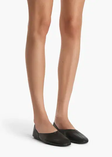 Khaite Jane Flat In Black Leather | Thumbnail 4