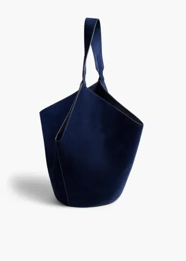 Khaite Medium Lotus Tote In Midnight Suede | Thumbnail 2