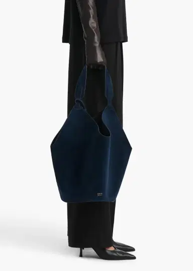 Khaite Medium Lotus Tote In Midnight Suede | Thumbnail 5