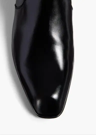 Khaite Colt Ankle Boot In Black Glazed Leather | Thumbnail 3 Khaite Colt Ankle Boot In Black Glazed Leather | Thumbnail 3