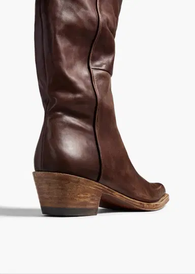 Khaite Clive Boot In Dark Brown Leather | Thumbnail 3