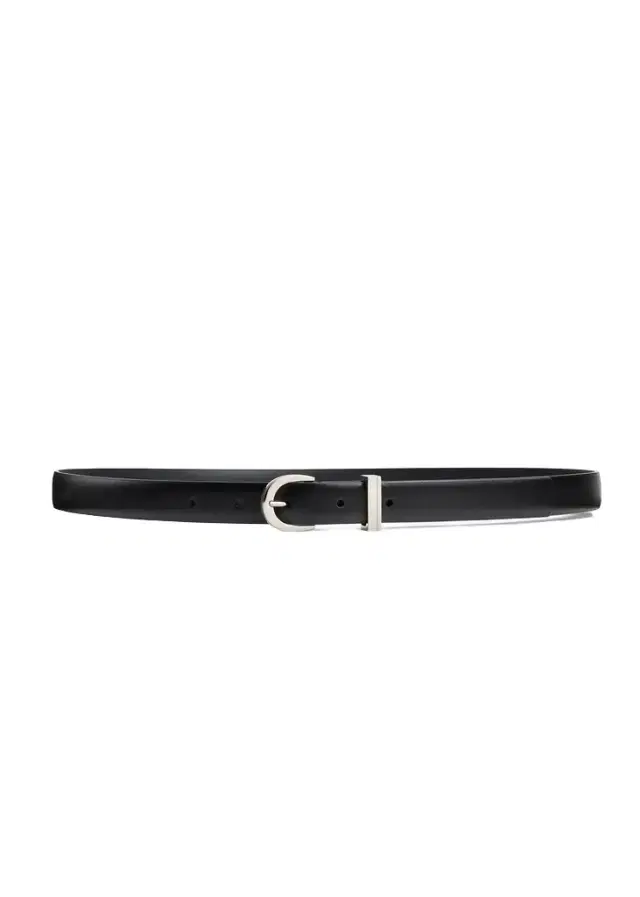 Luna Belt In Black Leather With Silver