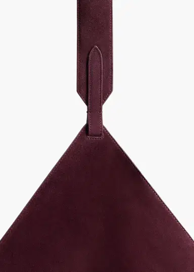 Khaite Medium Lotus Tote In Rouge Noir Suede | Thumbnail 4