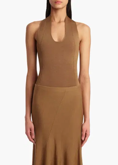 Khaite Toto Bodysuit In Carob | Thumbnail 3