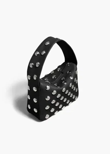 Khaite Small Elena Bag In Black Pebbled Leather With Studs | Thumbnail 2 Khaite Small Elena Bag In Black Pebbled Leather With Studs | Thumbnail 2
