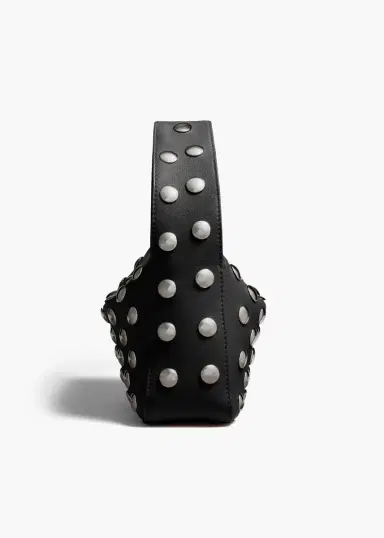 Khaite Small Elena Bag In Black Pebbled Leather With Studs | Thumbnail 3 Khaite Small Elena Bag In Black Pebbled Leather With Studs | Thumbnail 3