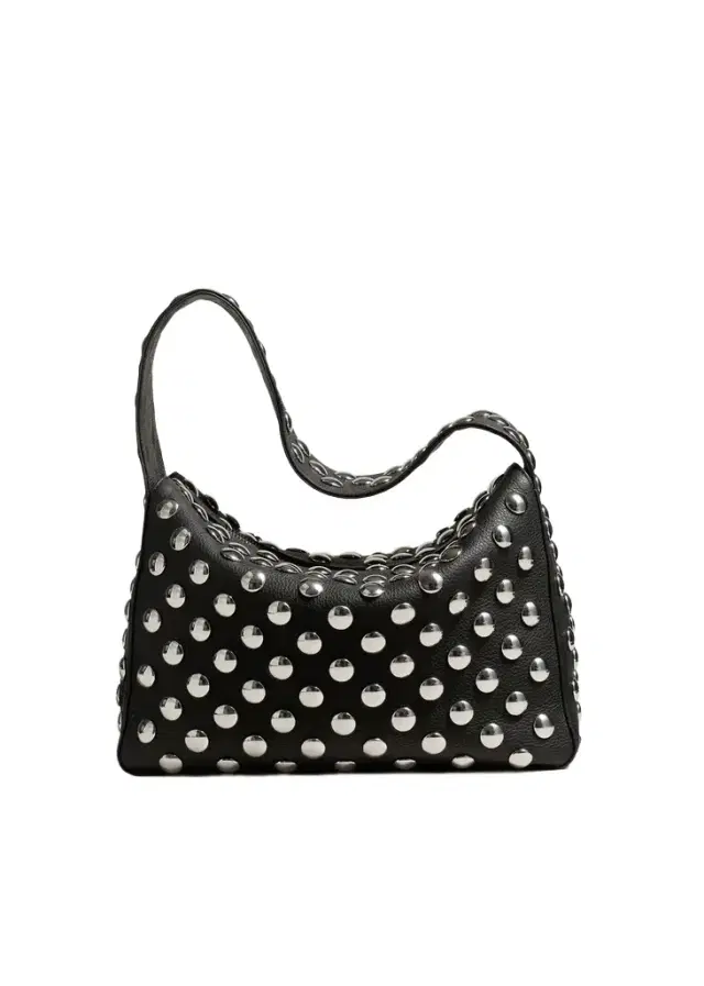 Khaite Elena Bag In Black Leather With Studs