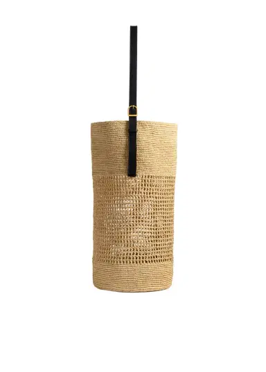 Khaite Billie Bucket Bag In Natural Raffia | Thumbnail 1