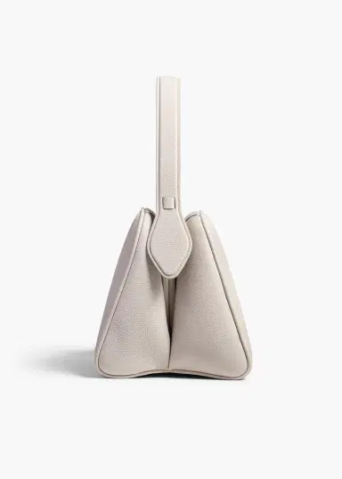 Khaite Cate Bag In Light Grey Pebbled Leather | Thumbnail 3