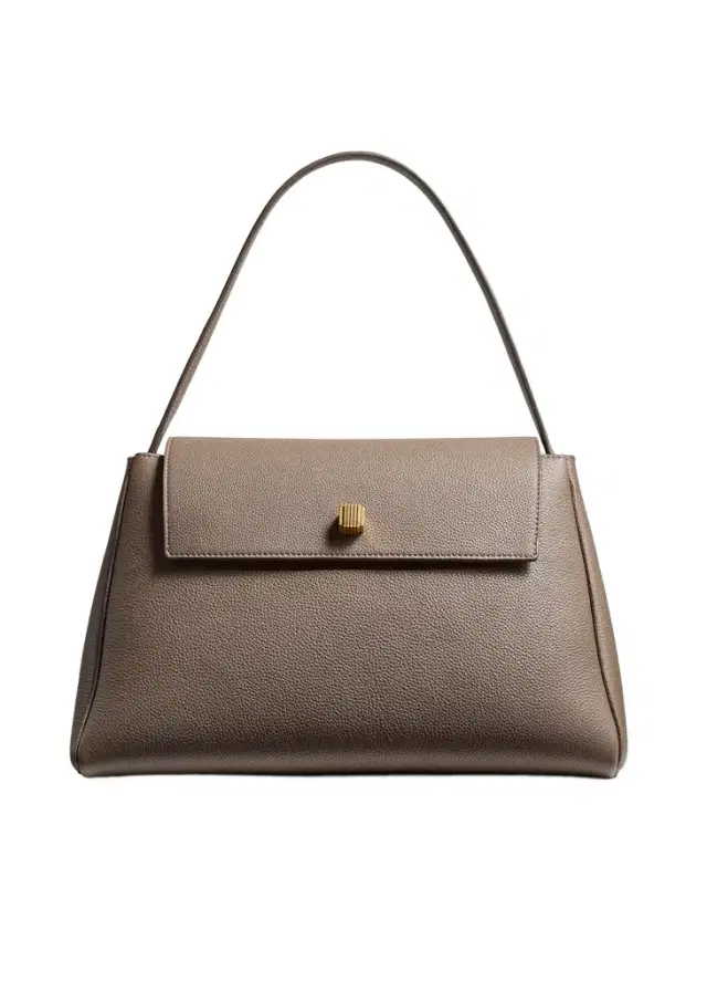 Audrey Top Handle Bag In Elephant Pebbled Leather