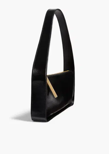 Khaite Lori Baguette Bag In Black Crackle Patent Leather | Thumbnail 3 Khaite Lori Baguette Bag In Black Crackle Patent Leather | Thumbnail 3