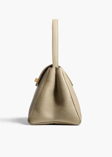 Khaite Audrey Top Handle Bag In Sage Pebbled Leather | Thumbnail 3