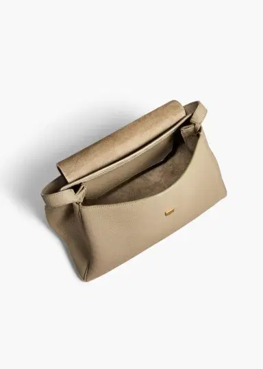 Khaite Audrey Top Handle Bag In Sage Pebbled Leather | Thumbnail 4