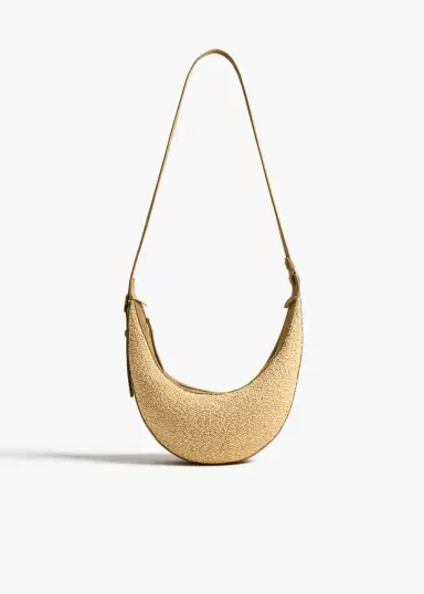 Khaite Small Augustina Crossbody Bag In Wheat Suede And Natural Raffia | Thumbnail 2