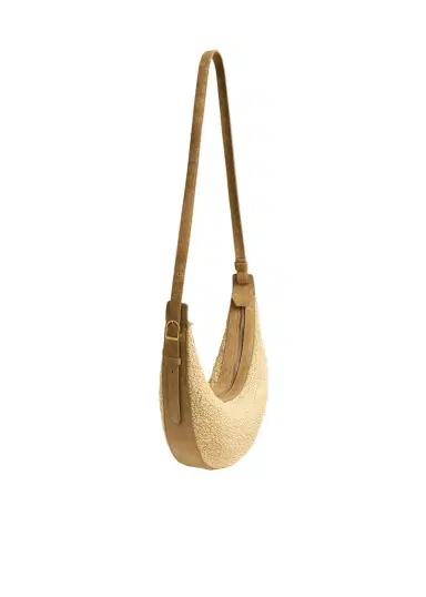 Khaite Small Augustina Crossbody Bag In Wheat Suede And Natural Raffia | Thumbnail 1