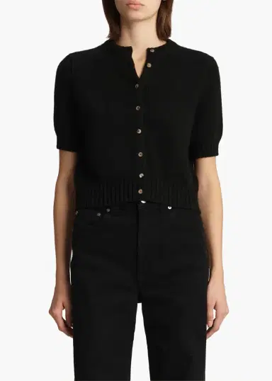 Khaite Nora Cardigan In Black | Thumbnail 3