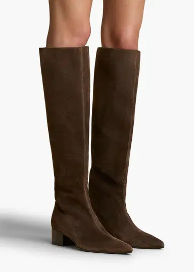 Khaite Andee Knee-High Boot In Ebano Suede | Thumbnail 5