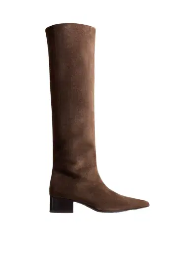 Khaite Andee Knee-High Boot In Ebano Suede | Thumbnail 1