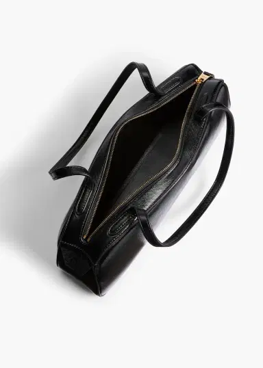 Khaite Simona Shoulder Bag In Black Crackle Patent Leather | Thumbnail 4