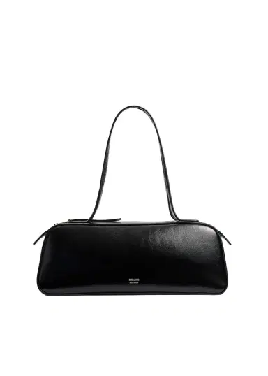 Khaite Simona Shoulder Bag In Black Crackle Patent Leather | Thumbnail 1