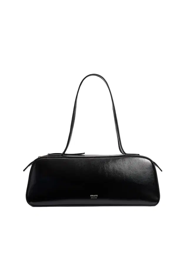 Khaite Simona Shoulder Bag In Black Crackle Patent Leather