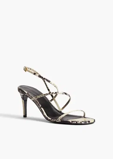 Khaite Loop Sandal In Natural Python-Embossed Leather | Thumbnail 2