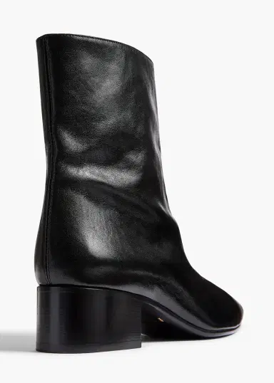 Khaite Andee Ankle Boot In Black Glazed Leather | Thumbnail 3 Khaite Andee Ankle Boot In Black Glazed Leather | Thumbnail 3
