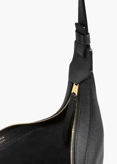 Khaite Small Augustina Crossbody Bag In Black Pebbled Leather | Thumbnail 3
