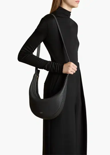 Khaite Small Augustina Crossbody Bag In Black Pebbled Leather | Thumbnail 5