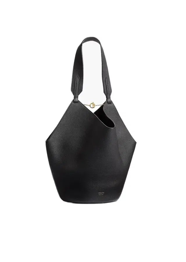 Khaite Small Lotus Tote In Black Pebbled Leather
