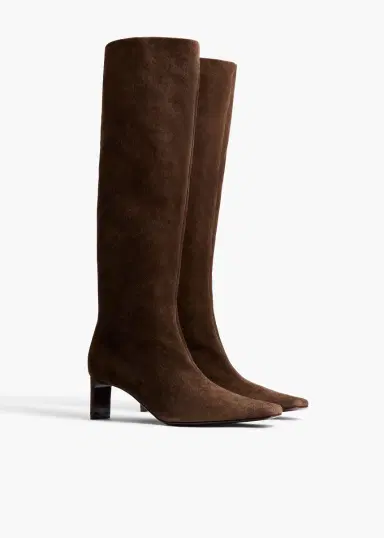 Khaite Ona Knee-High Boot In Ebano Suede | Thumbnail 2