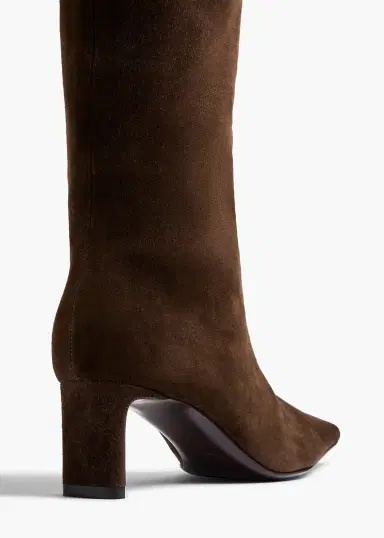 Khaite Ona Knee-High Boot In Ebano Suede | Thumbnail 3