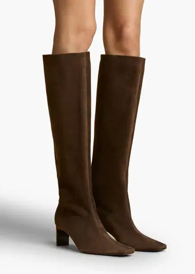 Khaite Ona Knee-High Boot In Ebano Suede | Thumbnail 5