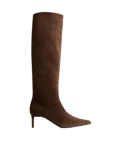 Khaite Ona Knee-High Boot In Ebano Suede | Thumbnail 1