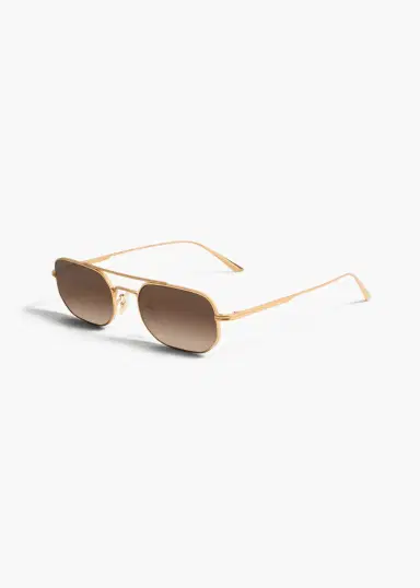 Khaite Khaite X Oliver Peoples 1989C In Gold And Dark Brown | Thumbnail 2 Khaite Khaite X Oliver Peoples 1989C In Gold And Dark Brown | Thumbnail 2