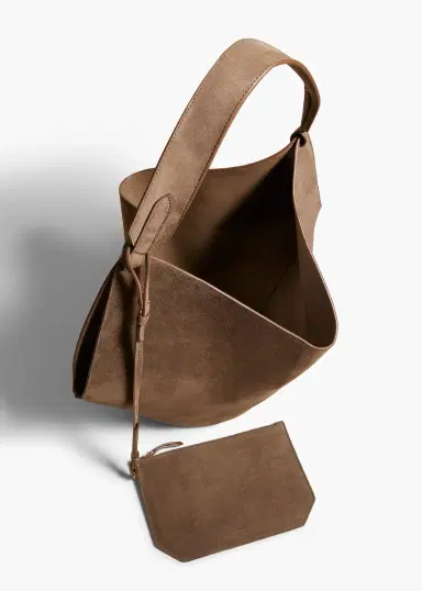 Khaite Medium Lotus Tote In Cedar Suede | Thumbnail 3