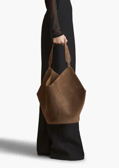 Khaite Medium Lotus Tote In Cedar Suede | Thumbnail 5