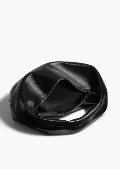 Khaite Medium Olivia Hobo In Black Crackle Patent Leather | Thumbnail 3