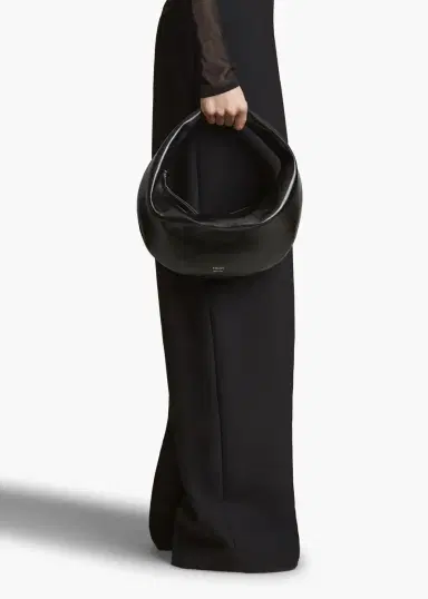 Khaite Medium Olivia Hobo In Black Crackle Patent Leather | Thumbnail 5