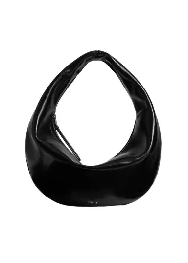 Khaite Medium Olivia Hobo In Black Crackle Patent Leather | Thumbnail 1